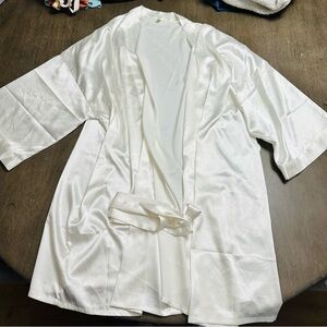 Amazon Women's White Satin Robe